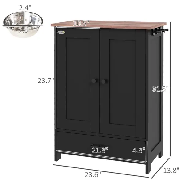 Dog Food Storage Cabinet-Black — image 5
