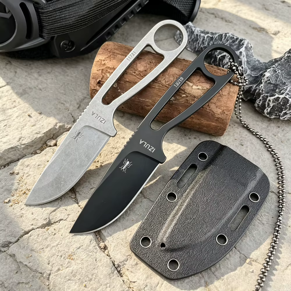 IZULA Camping Fishing Adventure Knife with Kydex Sheath High Hardness Outdoor Straight Knife Stainless Steel Pocket Daily Knives — image 2