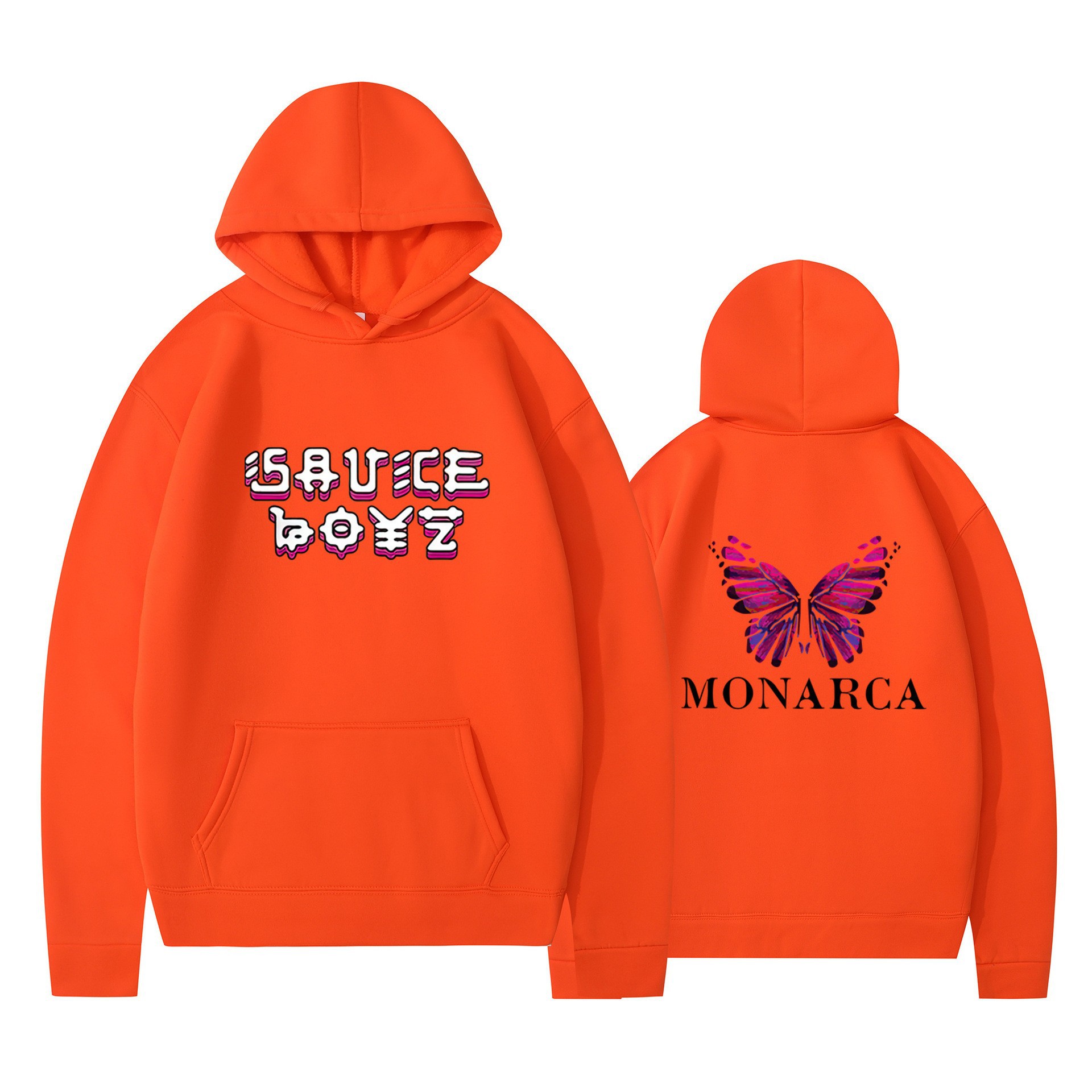 Hiphop Butterfly Print Hoodie Unisex Long Sleeve Sweatshirt Casual Top — image 18