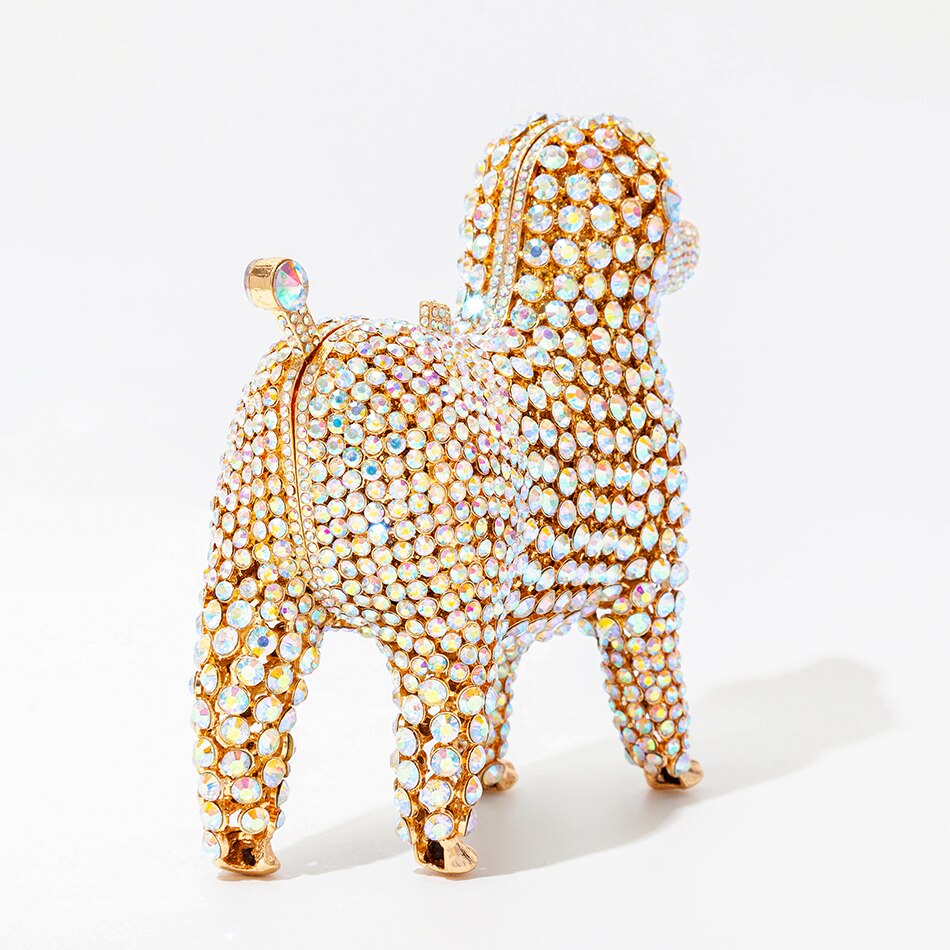 Bolsa de Noche en forma de Perro con Diamantes - Bolso de Cena para Mujer con Diseño Único y Elegante — imagen 3
