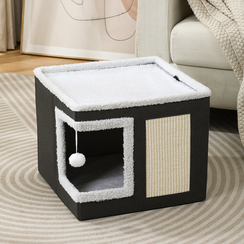 Pet Stool Pet Bed Indoor Foldable Storage Stool Cat Bed Dog Bed Factory — image 1