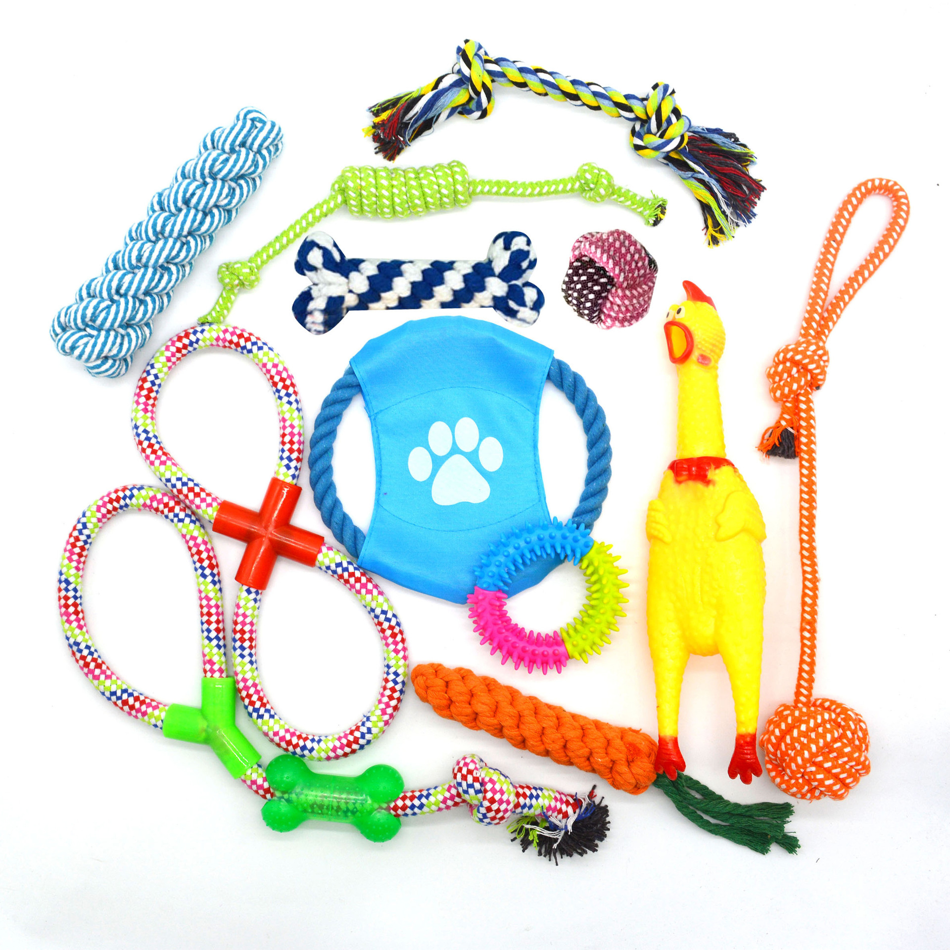 Pet Toy Set Dog Toy Cotton Rope Bite Toy Tooth Grinding Toy — image 1