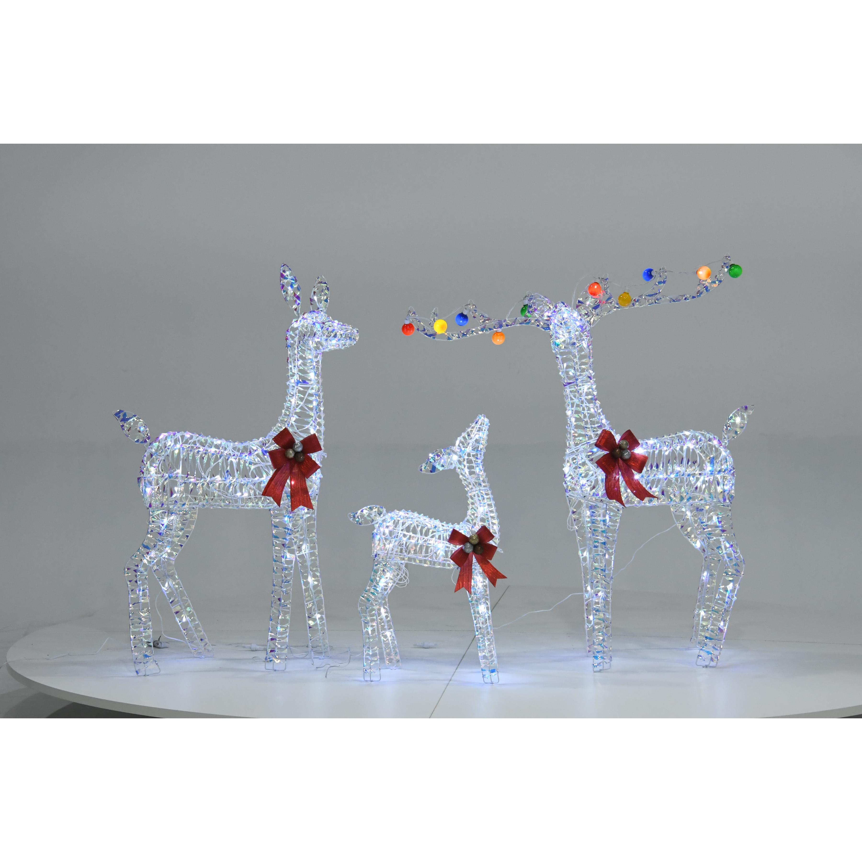 Decoraciones de Renos de PVC con Estampado Arcoíris: Estilo Elegante y Manual para Navidad Indoors y Outdoors — imagen 12