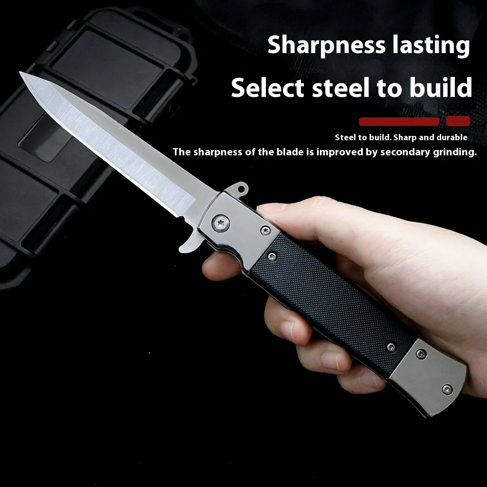 Outdoor Portable Folding Fruit Knife High Hardness Stainless Steel Pocket Cutter Camping Survival Vegetable Peeling Knife EDC Ha — image 1