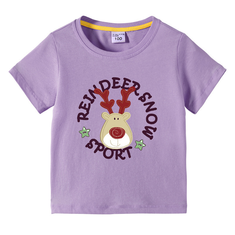 Christmas Deer Children's Summer Clothes Short Sleeves — image 7