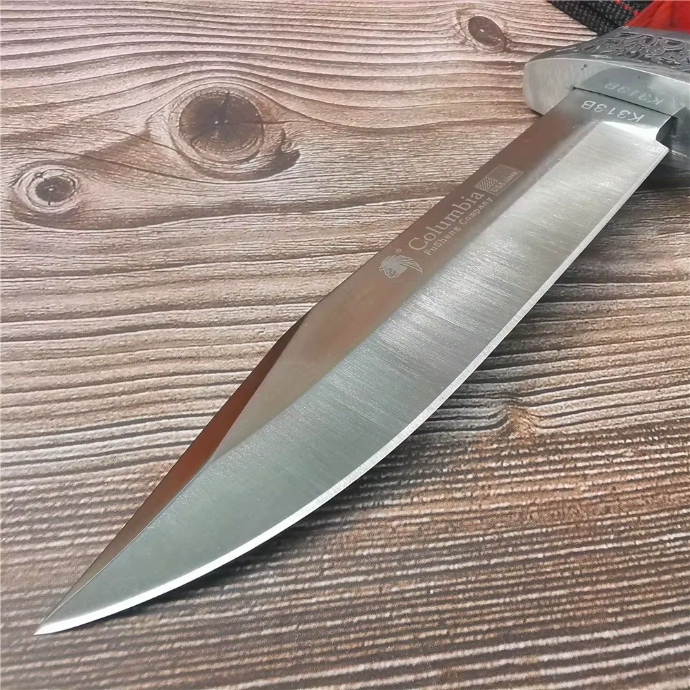 265mm 9CR18MOV Stainless Steel Fixed Blade Knife - High Hardness Camping, Hunting, Outdoor Survival Knife with Sheat — image 4