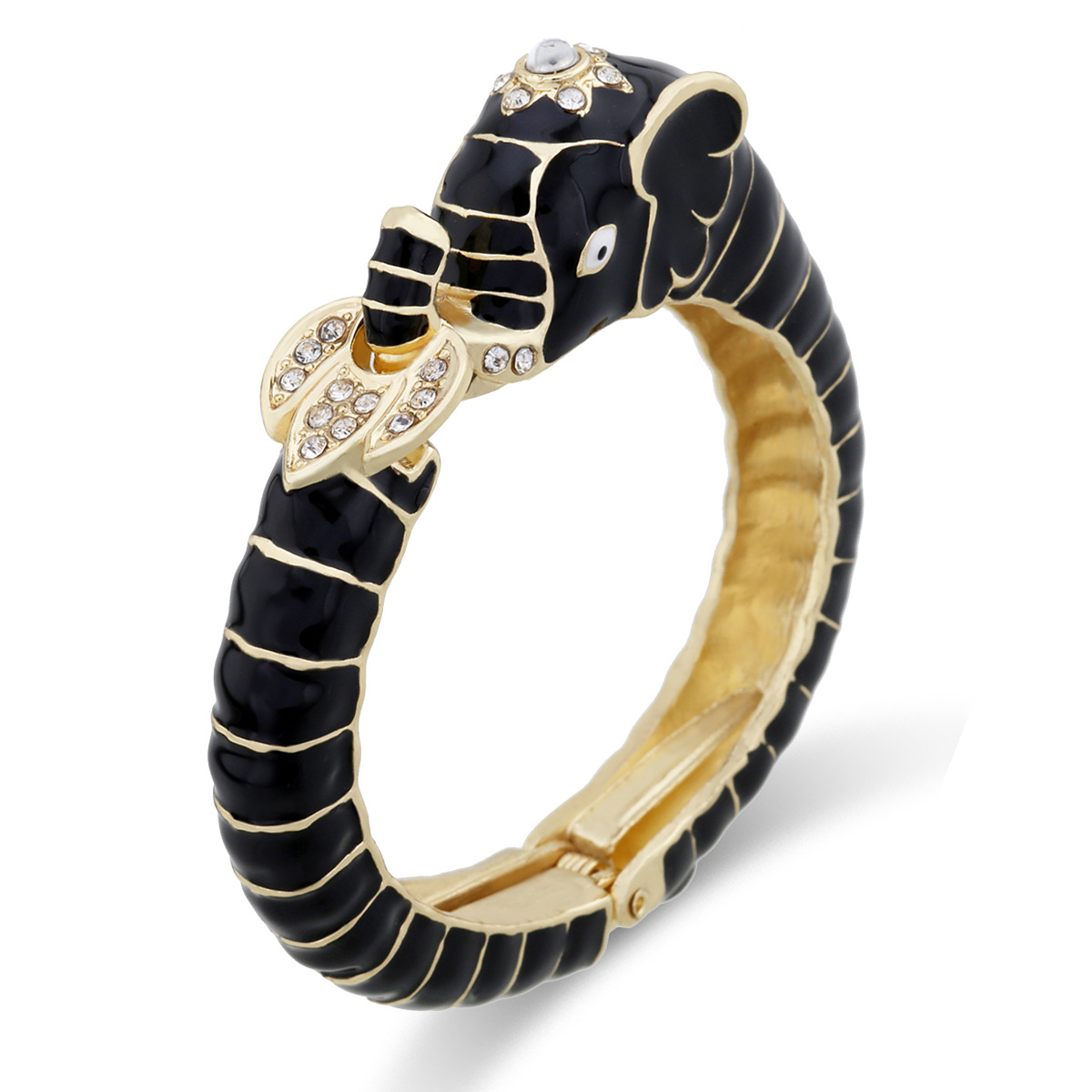 Joyas de moda europeo y americano elefante en esmalte gota de aceite aleación abierta para muñeca — imagen 5