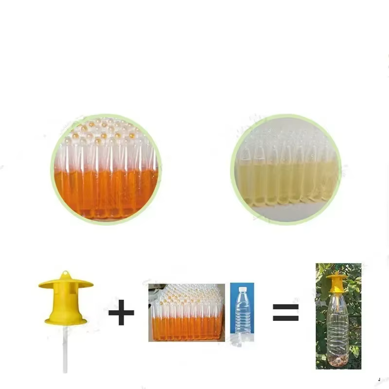 1/2PCS Fruit Killer Plastic Yellow Drosophila Trap Fly Catcher Pest Insect Control For Home Farm 6*6*2Cm — image 6