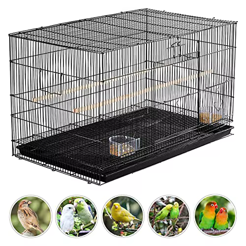 30‘’ Flight Bird Cage Stackable Design for Small and Medium Birds with Slide Out Tray and Bottom Grate Budgies — image 6