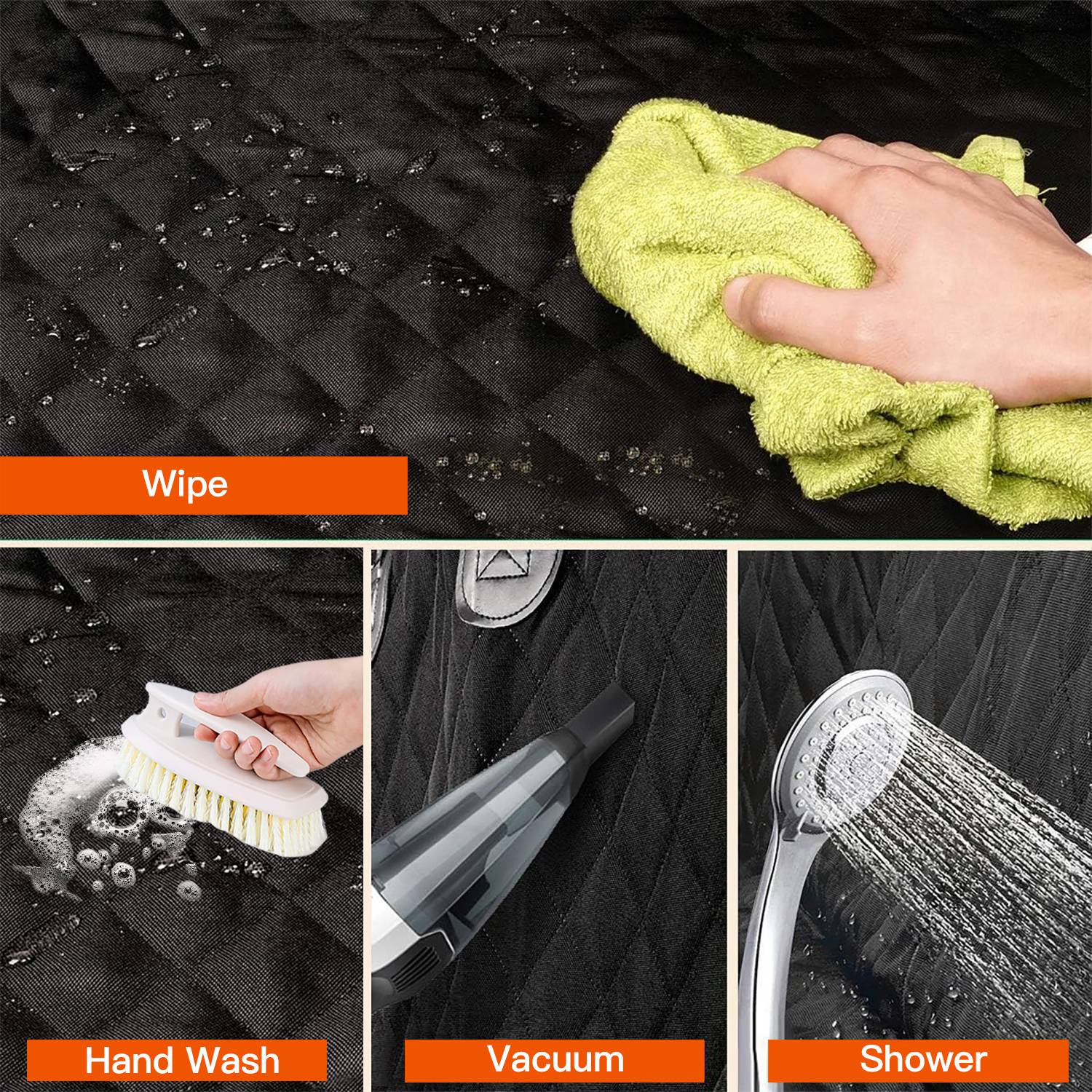 Funda de Asiento Trasero para Perro Impermeable y Resistente a Rasguños, Protector Trasero para Mascotas, con Cinturón de Seguridad para Perro, para Auto Camioneta SUV — imagen 5