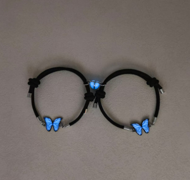 Conjunto de Collar y Pulsera Azul Fashion con Mariposa Luminosa para Mujer Regalo para Noche de Fiesta Joyas de Clavícula — imagen 2