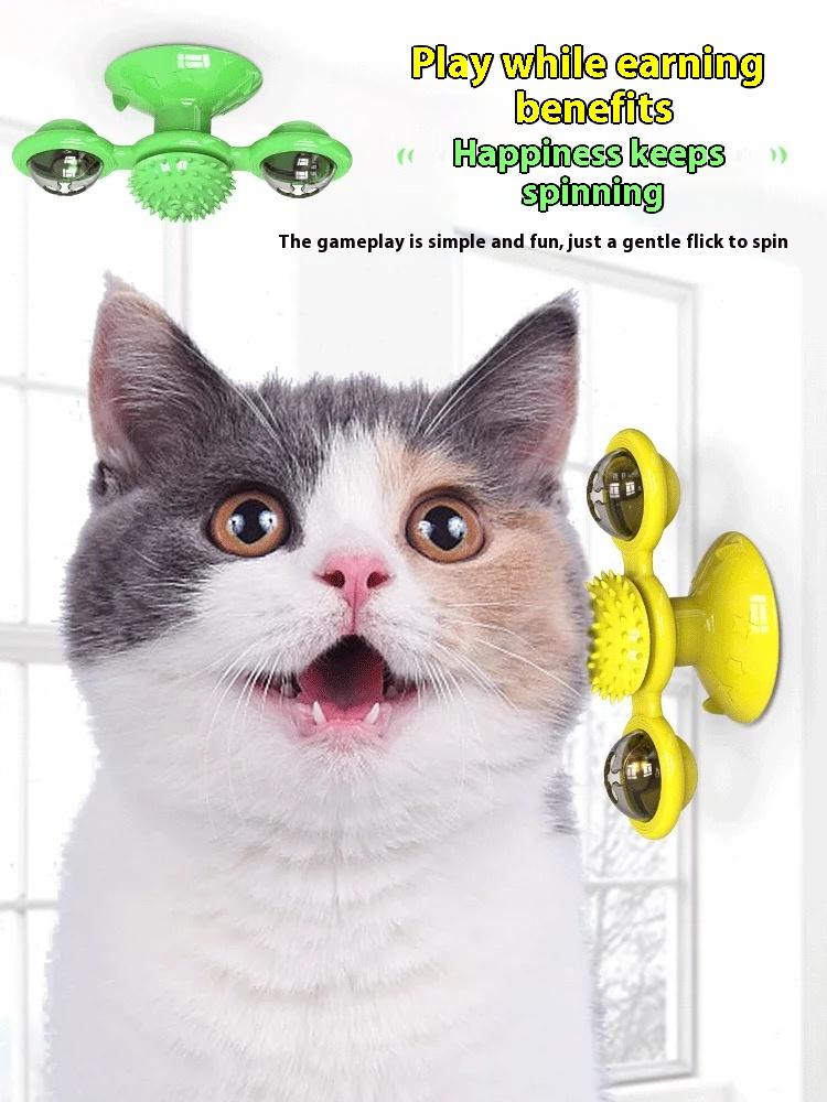 Juguetes de Entretenimiento para Gatos Interactivos con Lámpara LED, Suporte de Pegamento y Hierba de Gato - Conjunto de Ejercicio y Diversión para Casas — imagen 3