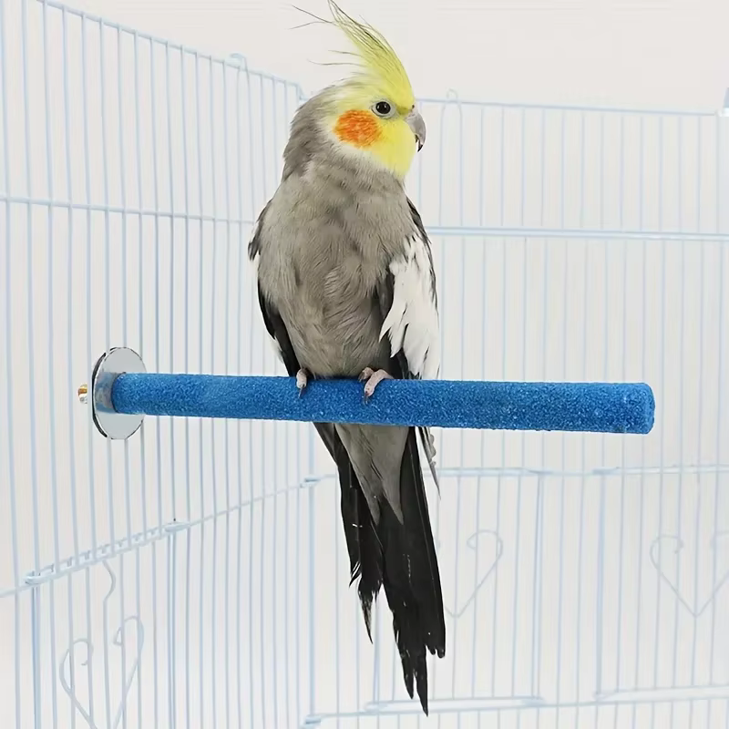 Pet Bird Cage Perches Stand Parrot Toys Bird Grinding Claw Stick Bird Nest Toy Molar Stick Standing Rod Random Color — image 3