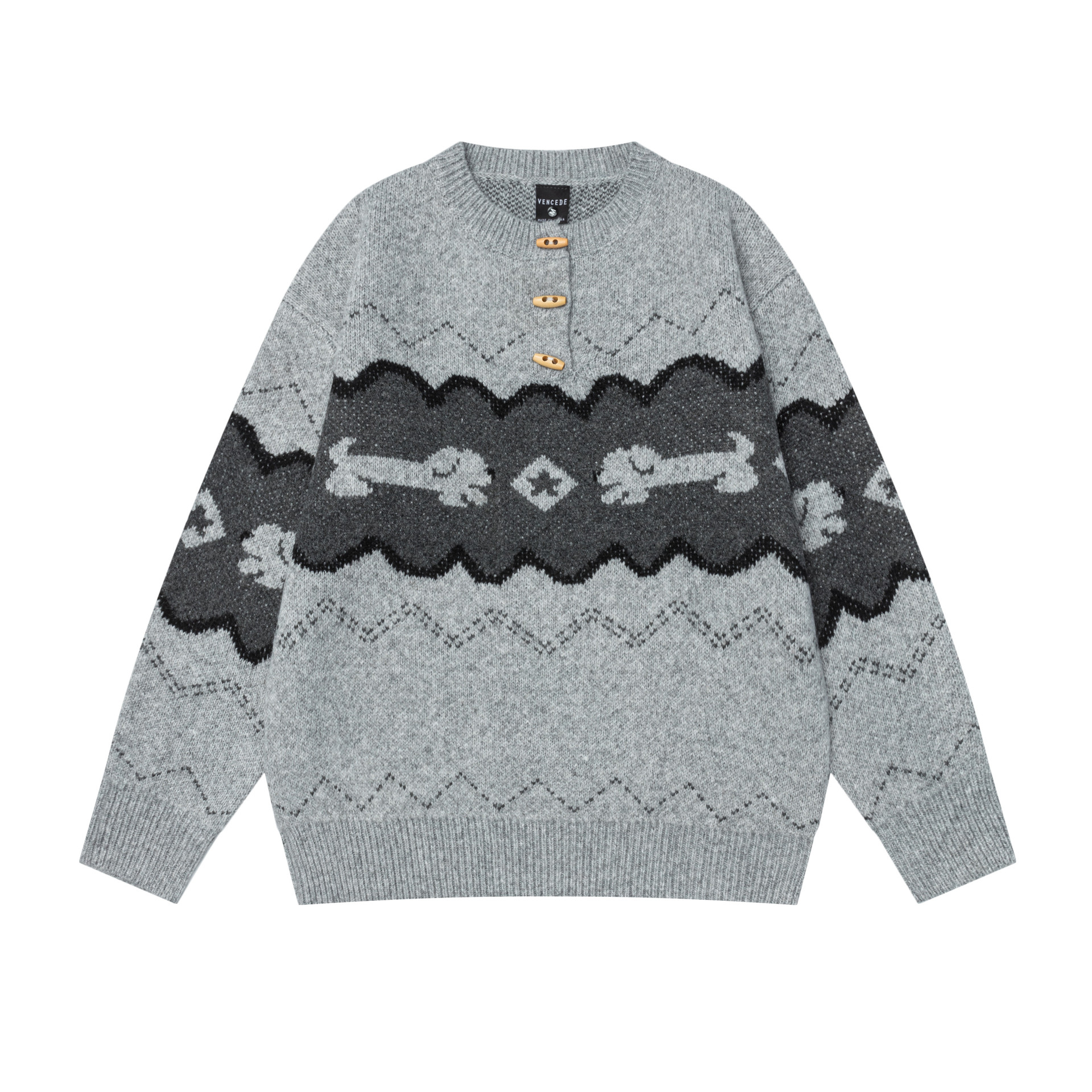 Color blocked sausage dog jacquard sweater — image 7