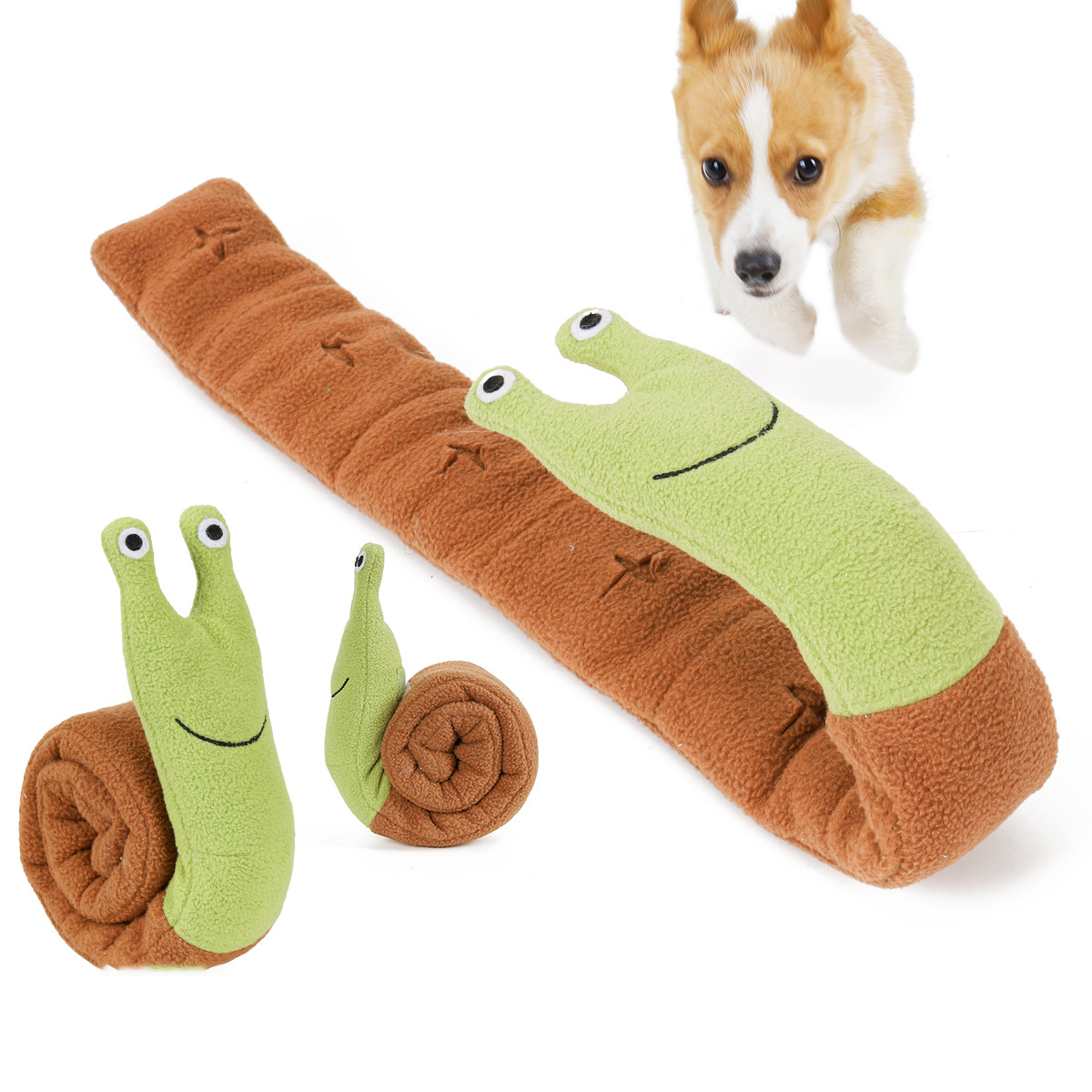 Snail Sniff Pet Toy Plush Molar Intelligence Puppy Toy Voice Interaction Pet Products — image 1