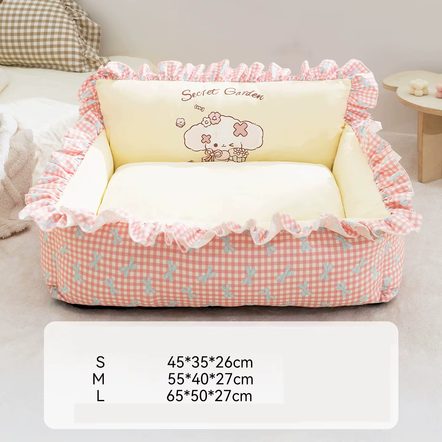 Dog Bed Pet Beds Accessories Supplies Dogs Winter Baskets Fluffy Bedding Warm Mat Sofa Big Accessory Small Breeds Puppy Cats — image 3