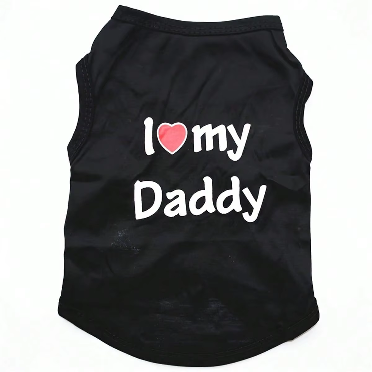 Vestido para Perros, Camiseta de 'Quiero a mi Papá' para Cachorros, Vestido de Verano sin Mangas para Mascotas — imagen 3