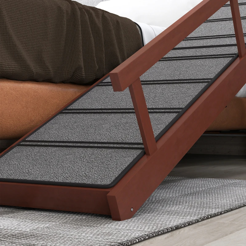 PawHut Wooden Dog Ramp With Removable Guardrails, Non-Slip Surface — imagen 10