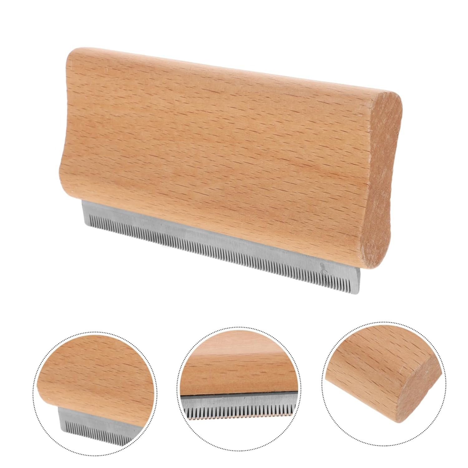 Cepillo para deshacer pelo de mascotas, cepillo de despioje canino, cepillo de madera para caballo — imagen 1