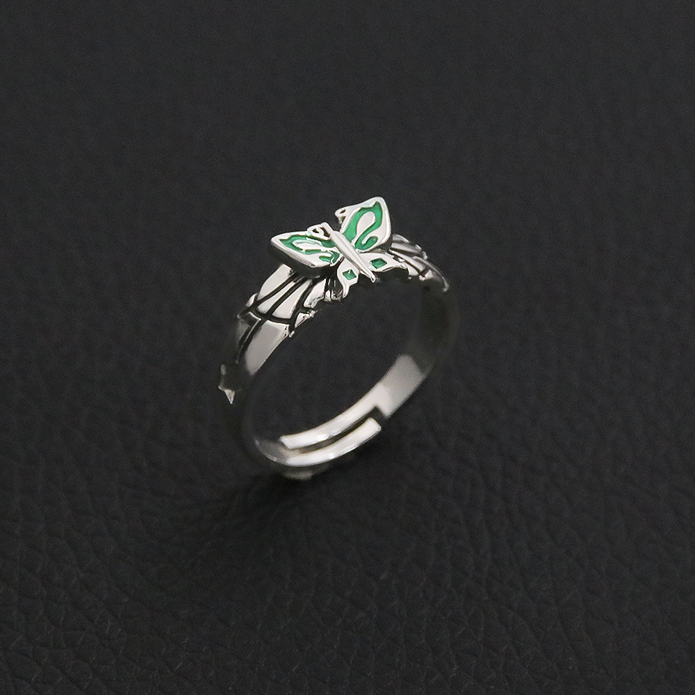 Anillo Jojo Bizarre Adventure Stone Sea and Sky Strip Xu Lun Butterfly Ring COS Ring Joyería — imagen 3