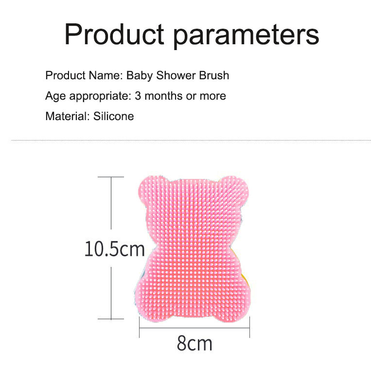 Cartoon teddy bear shampoo brush silicone shower brush — image 4