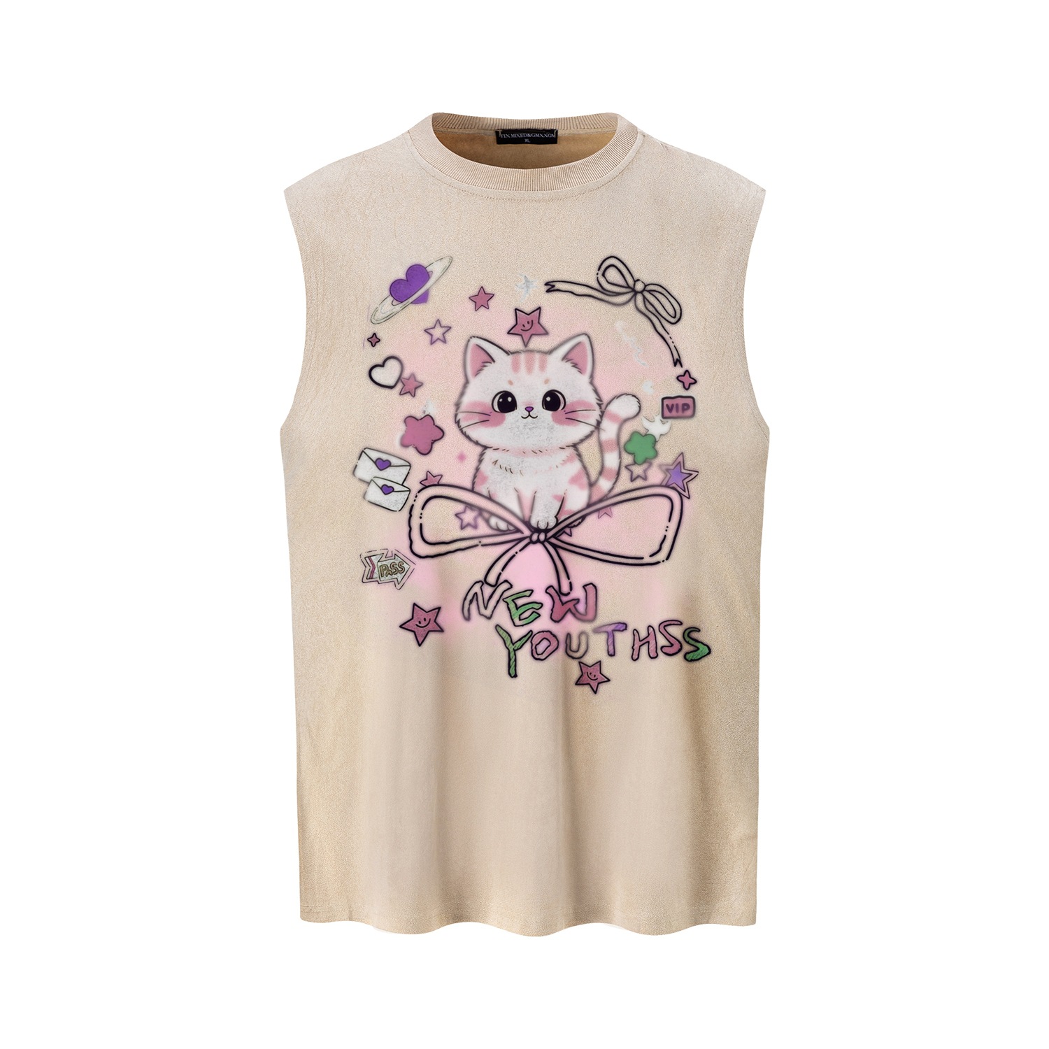 Camiseta de Manga Corta con Diseño de Gato Cool — imagen 4