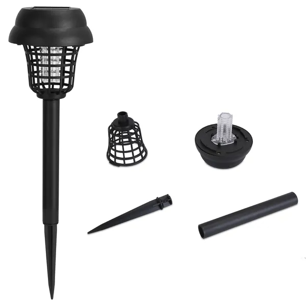 Paquete de 4 Antorchas Matamosquitos Solares para Exterior, Matainsectos Impermeable con Luz UV y Luz Blanca para Jardín, Huerto, Granja y Patio — imagen 5