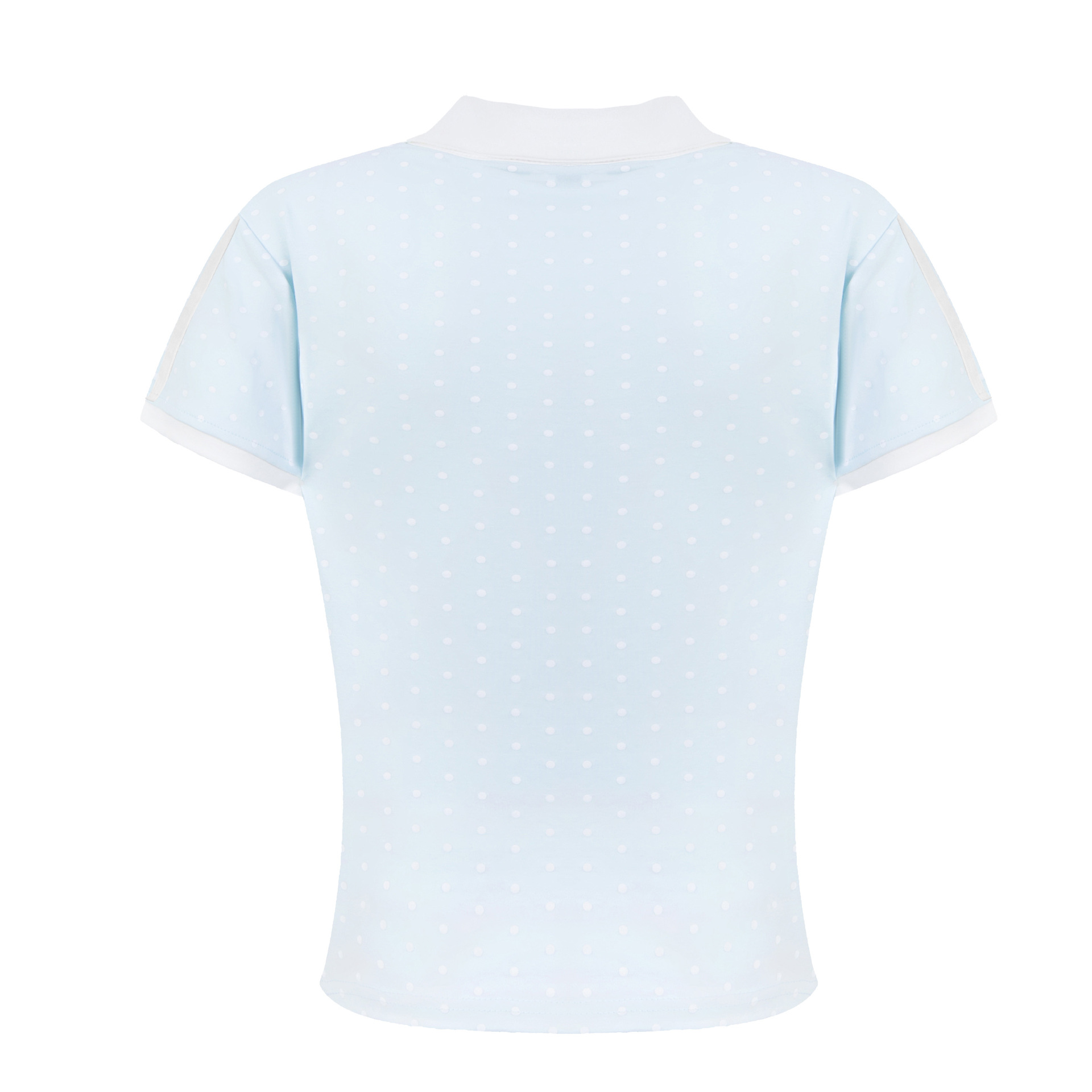 Camiseta de Manga Corta para Mujer con Charla de Pollo Regalo, Cuello Volado y Coloridos Bloques — imagen 5