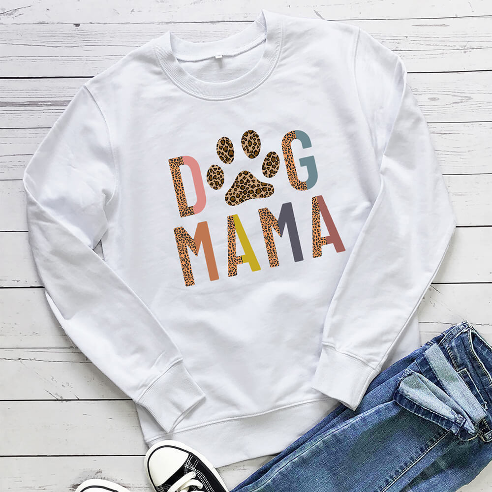 Dog MaMa letter dog mom animal hobby themed printed hoodie — image 3
