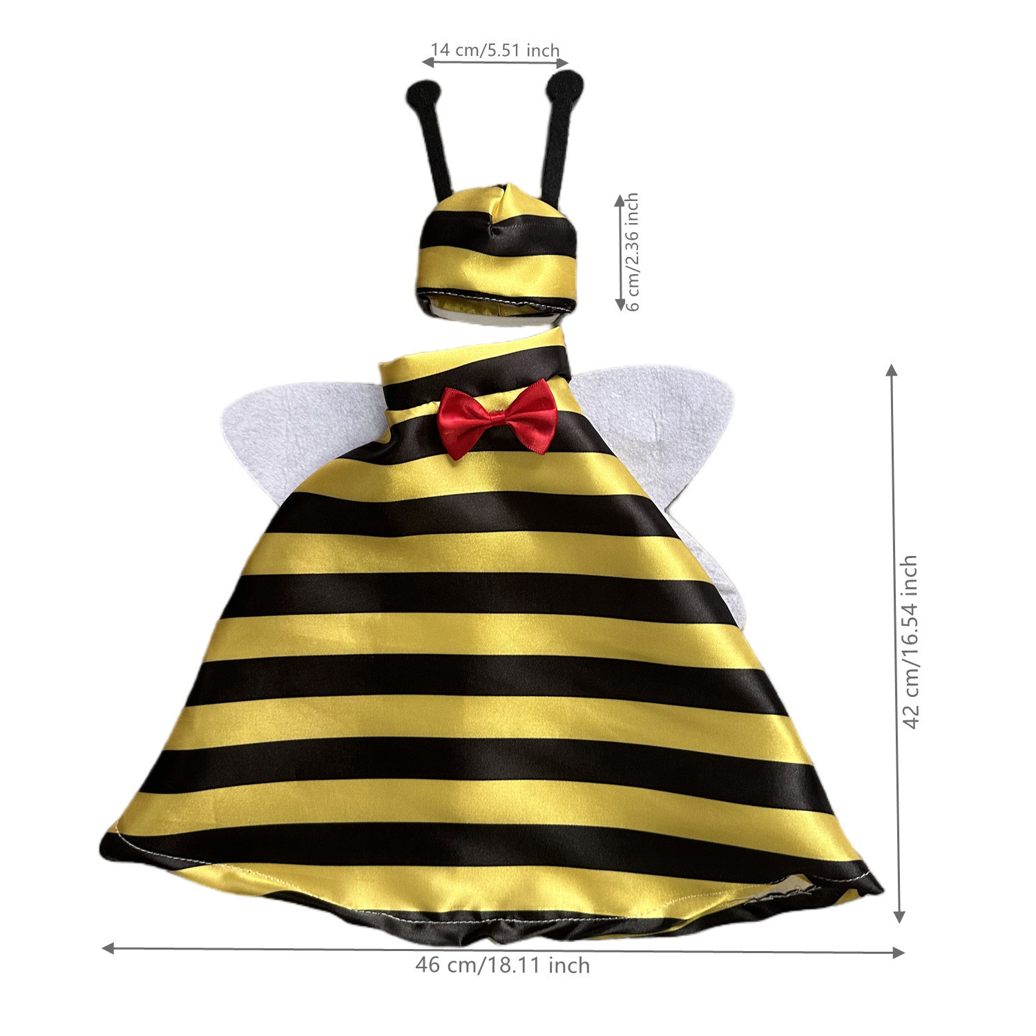 PorchGooseCostume Bee Porch Goose Decoration Doll Striped Wings Antennae Costume Prop Set — image 5