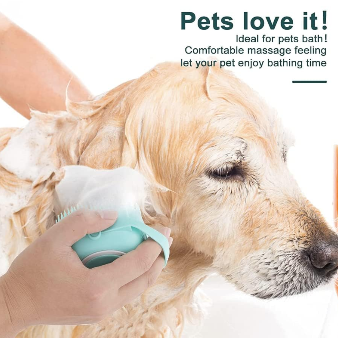 Peluizaje de baño para mascotas: cepillo suave para perros y gatos — imagen 6