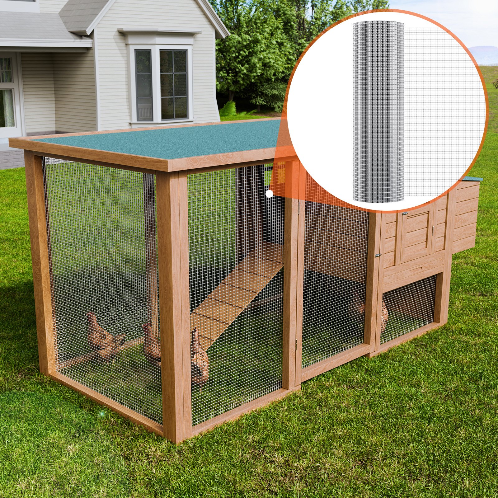 Hardware Cloth, 1'2 Inch 36in X 100 Ft 19 Gauge, Hot Dipped Galvanized Wire Mesh Roll, Chicken Wire Fencing, Wire Mesh For Rabbit Cages, Garden, Small Rodents — imagen 6