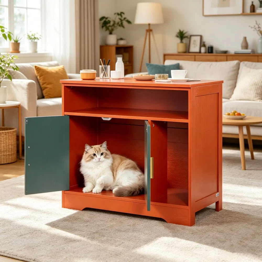 Wooden Cat Box Cabinet — image 3