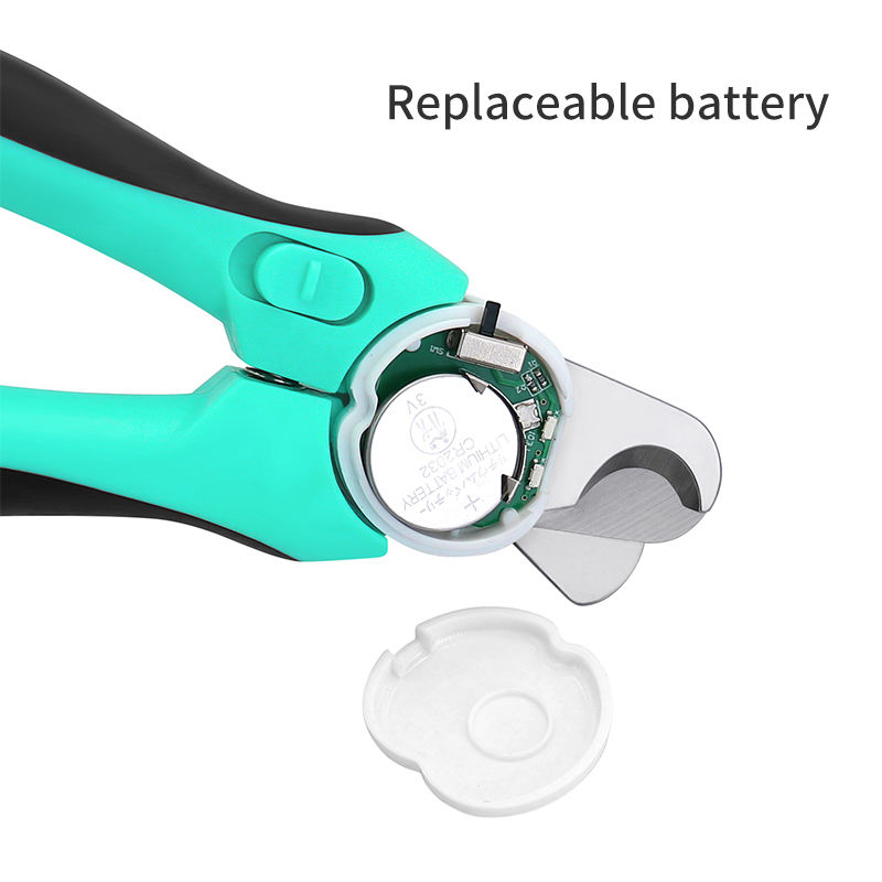 Pet LED Light Nail Clipper Cleaning Grooming Tool Stainless Steel Dog Nail Clipper Built-in File Nail Clipper — image 3