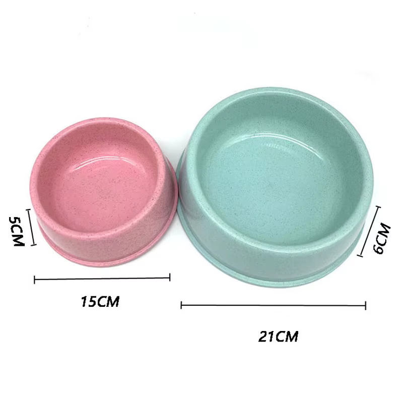 Pet Dog Food Bowl Cat Water Feeding Bowl Durable Thicken Plastic Wheat Stalk Feeder Bowls for Small Medium Dogs Puppy Products — image 2