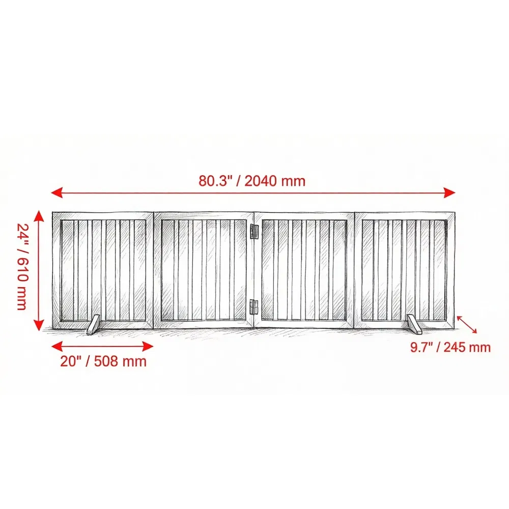 Modern Pet Barrier with Freestanding 80.3 Inches for Indoor — image 5