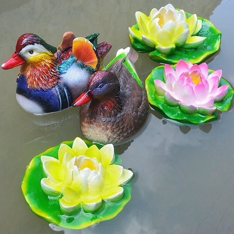 Floating Mandarin Duck Landscape Resin Decoration — image 10