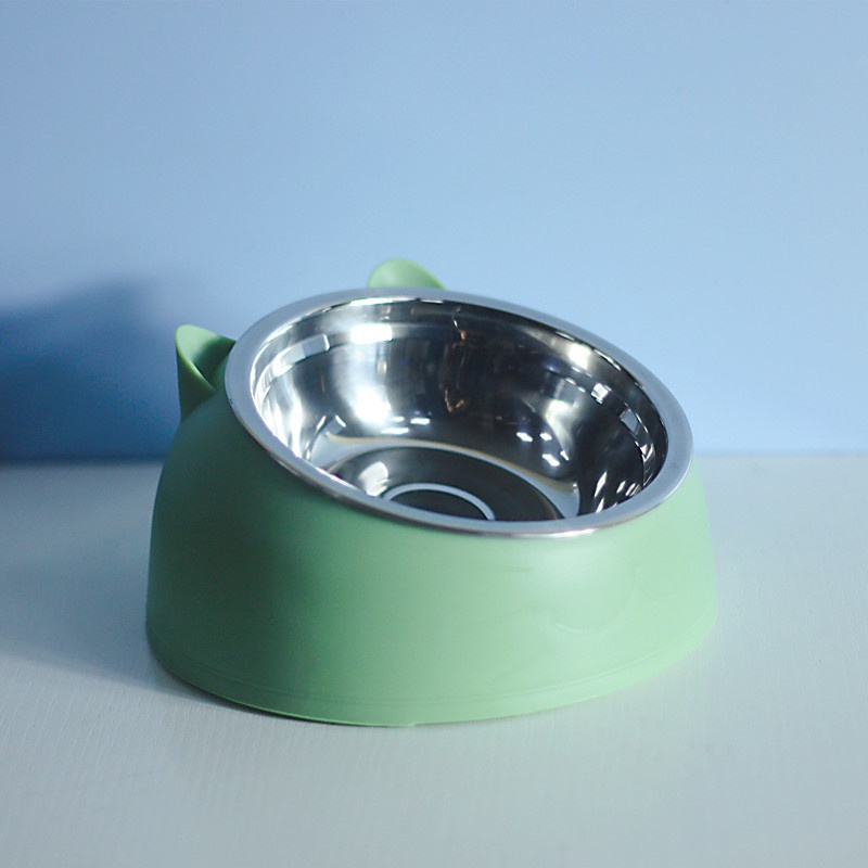Bandeja de Alimento para Perros en Acero Inoxidable, Doble Plato con Protección Cervical y Boca Oblicua — imagen 15