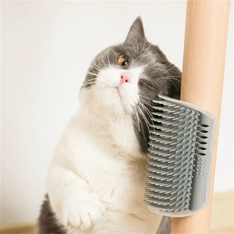 Pulidor de Gatos con Masaje para Rasguñar y Peinar Mascotas Elimina Cabellos Recogedor de Cepillo para Perros y Gatitos Cuidado Reino Canin Accesorios — imagen 1