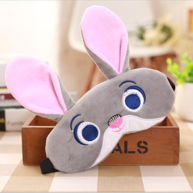 1p bunny / Totoro / fox / lazy sleep mask on holiday travel, relax, sleep aid blindfolded ice cover eye patch sleeping mask cov — image 5