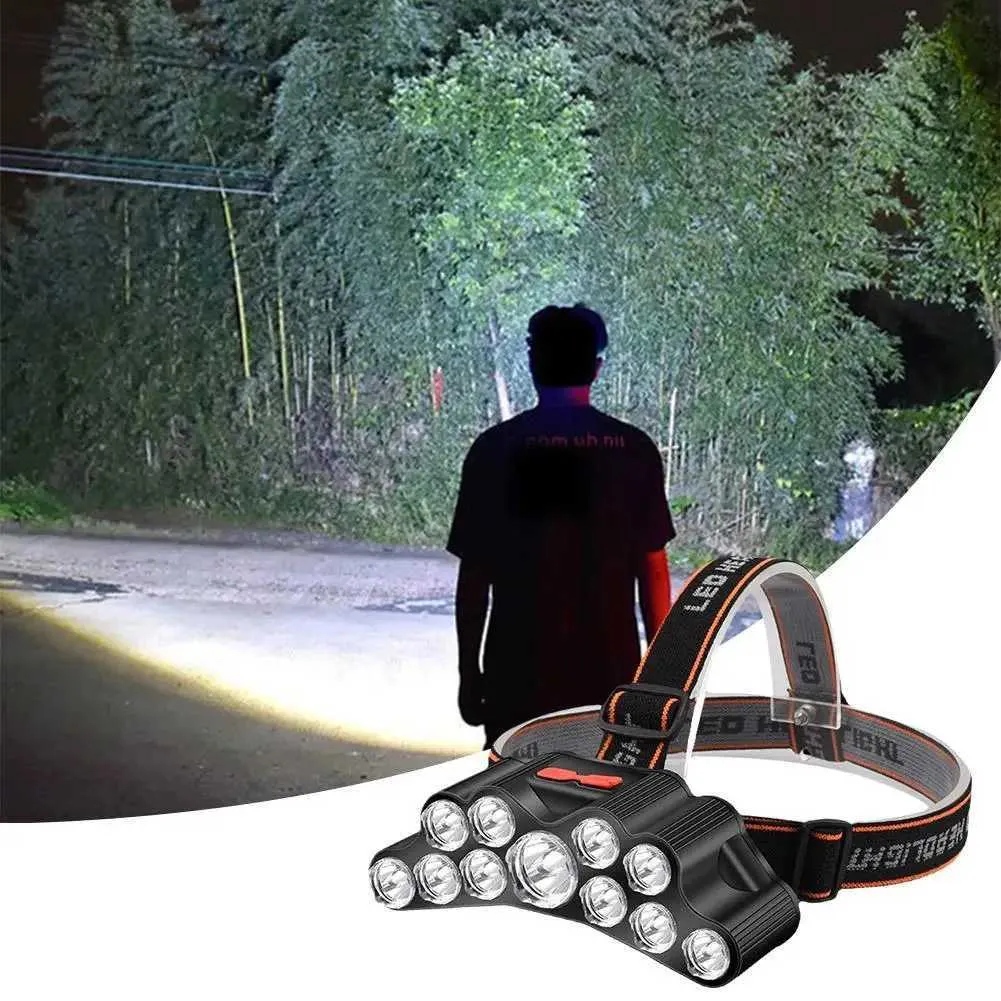 11 LED USB Recargable linterna con batería interna 18650 Luz intensa para camping, aventuras y pesca — imagen 9
