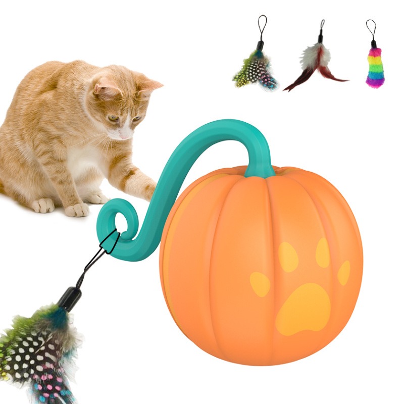 Pelota Inteligente de Apariencia de Calabaza para Gatos - Juguetes Electrónicos Mágicos — imagen 8