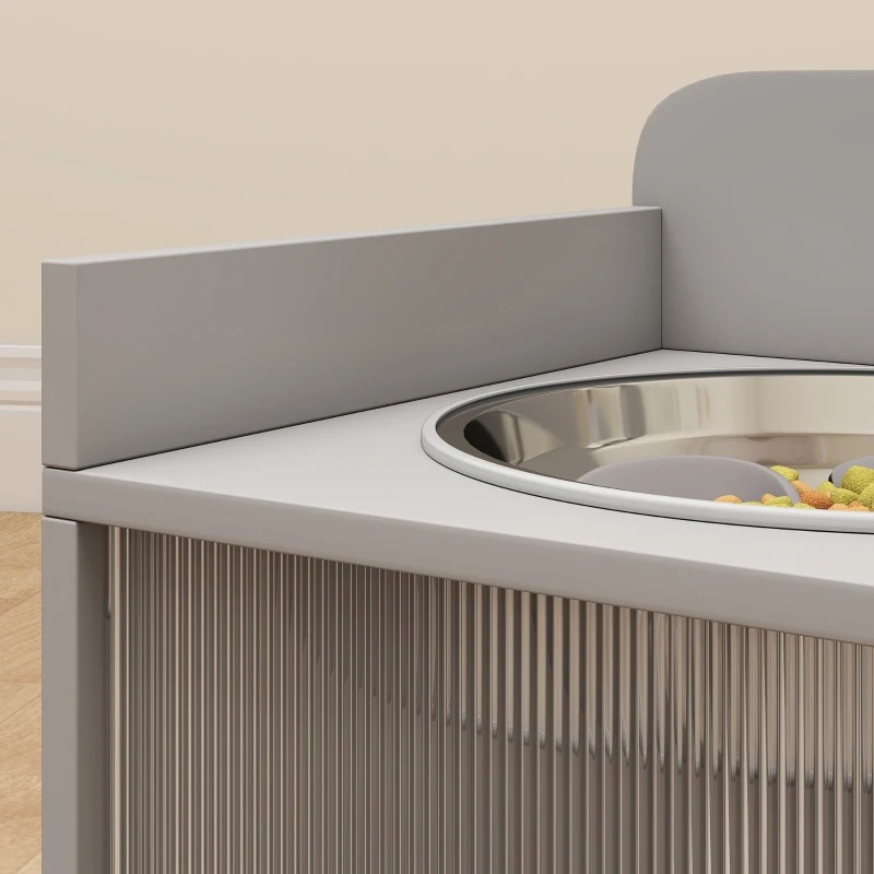 Comedor Elevado para Perros con Almacenamiento, Soporte de Comida para Perros Grandes en Gray — imagen 11