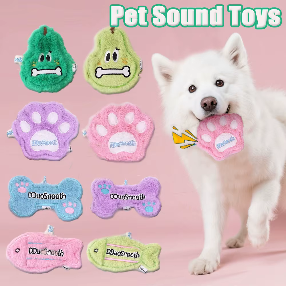 Pet Sound Toys, Fun Plush Sound-making Toy Set, Dog Biting And Entertaining Interactive Tooth-grinding — image 1