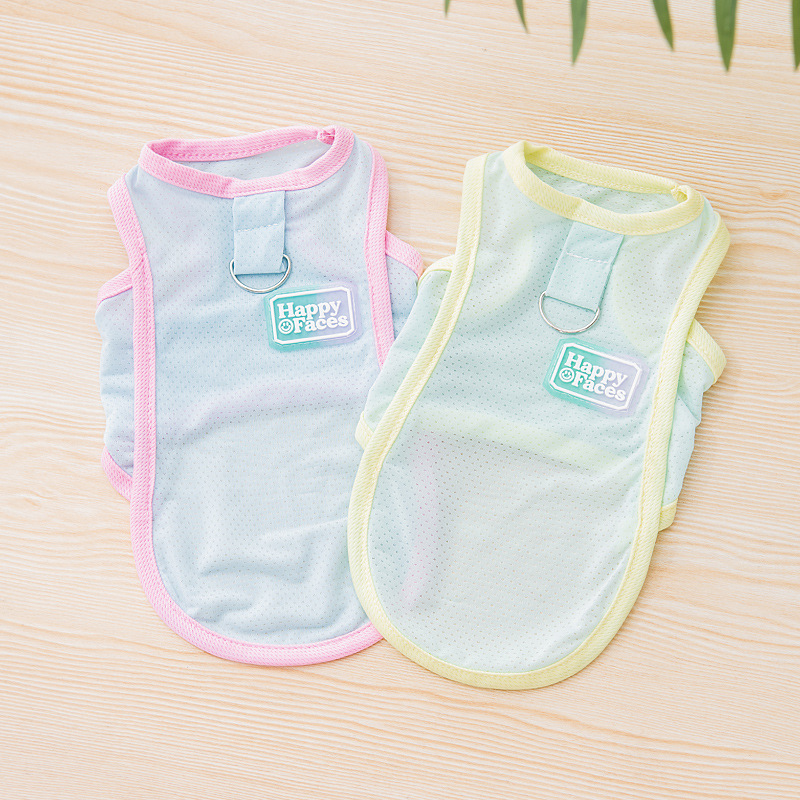 Pet Sun Protection Clothes Cool Small Dog Clothing Summer Lightweight Teddy Pomeranian Pastel Color Pet Clothing Summer — image 3