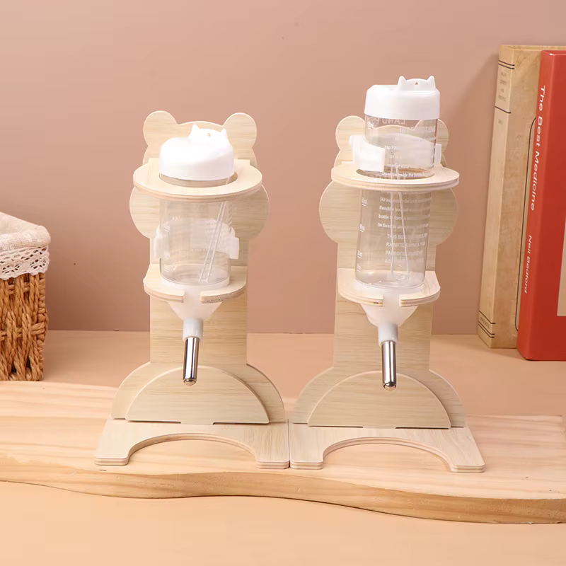 ●2 Piezas de Soporte Vertical para Botella de Agua de Bola para Hámster, Soporte de Madera Maciza en Forma de Rama, Dispensador de Agua para Ratones — imagen 2
