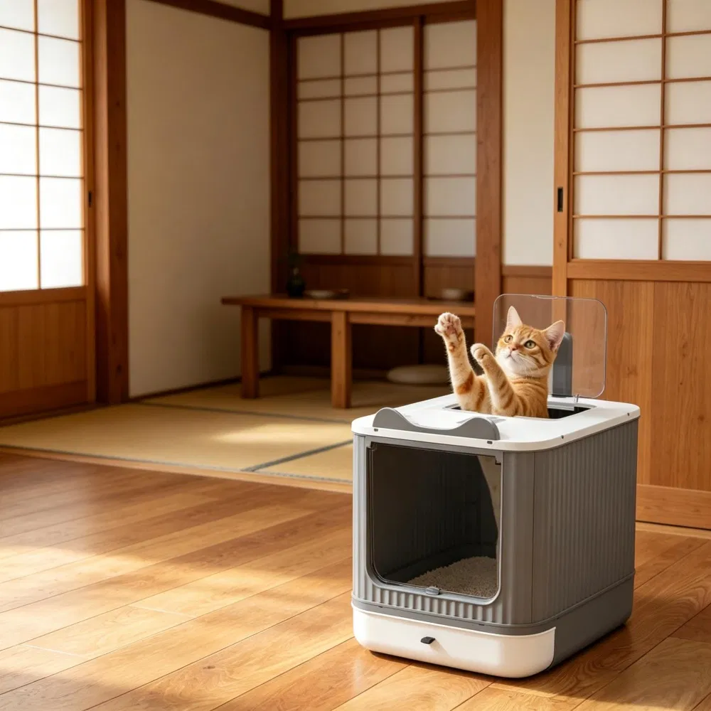 Cat Litter Box with Adjustable Front 17.5 Inches X 13.6 Inches X 15.9 Inches — image 6