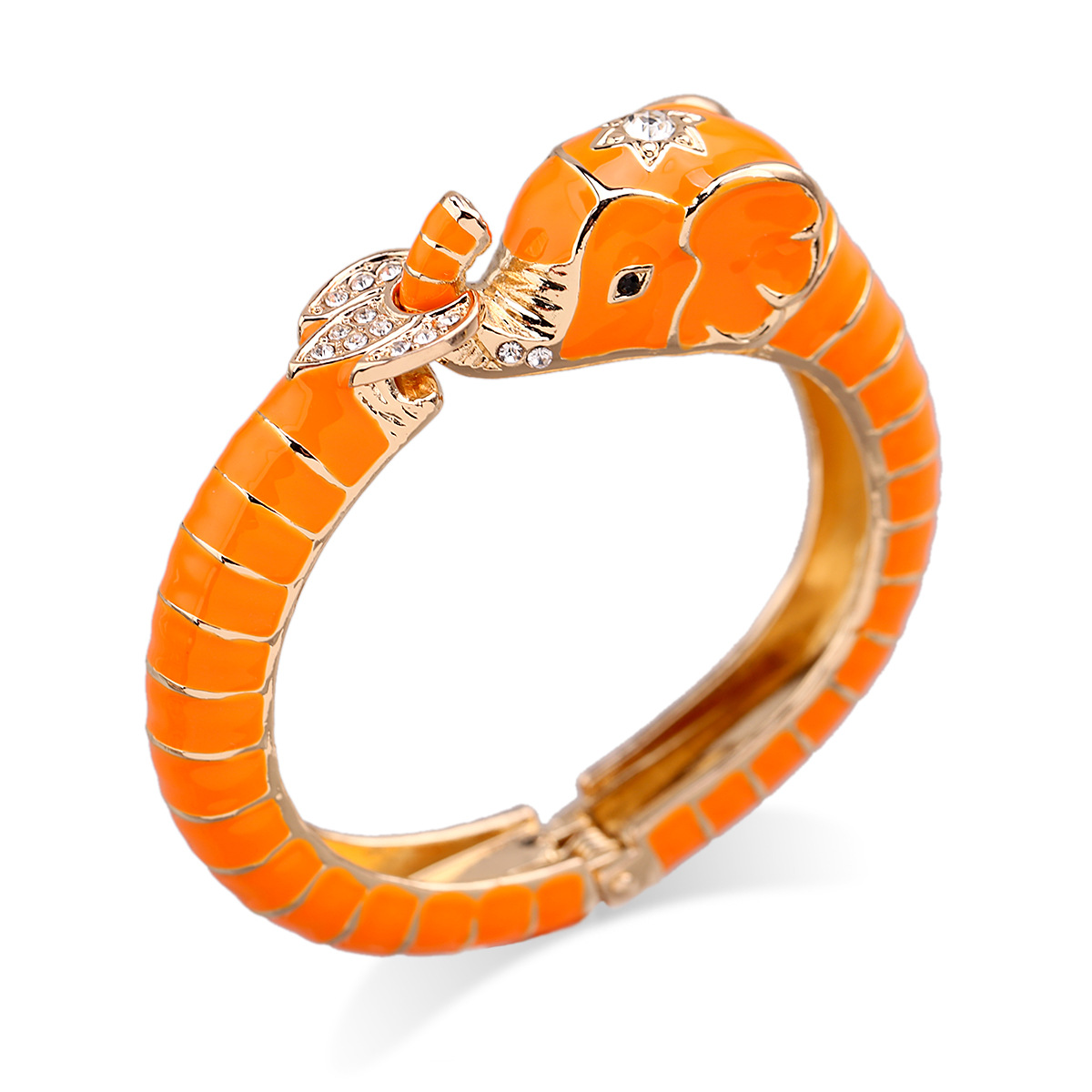 Joyas de moda europeo y americano elefante en esmalte gota de aceite aleación abierta para muñeca — imagen 9