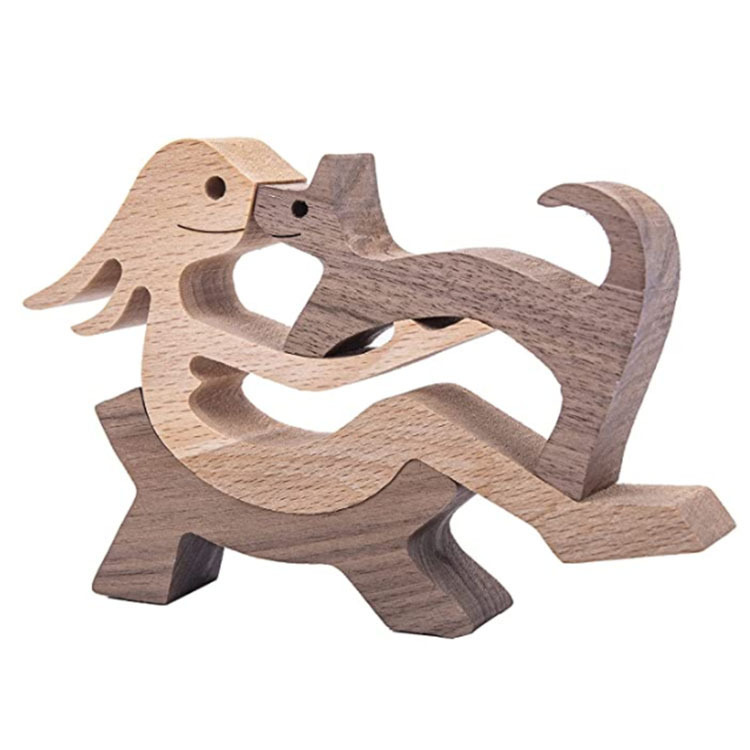 Escultura de Madera para Decoración de Hogar con Perro y Dueño - Regalo de Navidad para Amantes de los Animales — imagen 58