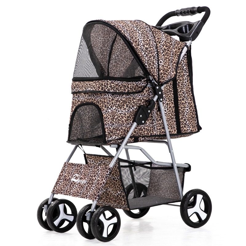 Portable Folding Pet Cart, Cat, Dog, Four Wheel Cart, Pet Out Cart, Teddy Cart, Cat Cart — image 3